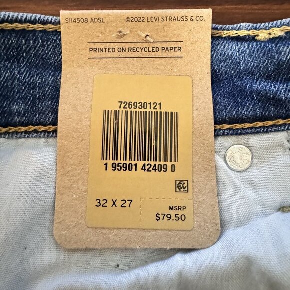 Levis Womens Ribcage Straight Ankle‎ High Rise Button Fly Jeans Sz 32 NWT Denim - Picture 6 of 10